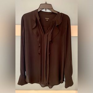 Ann Taylor size medium tall. Long sleeve black blouse.